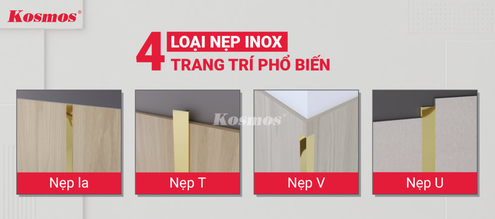 4 loại nẹp inox trang trí phổ biến