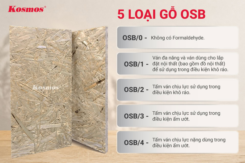 5 loại gỗ OSB phổ biến