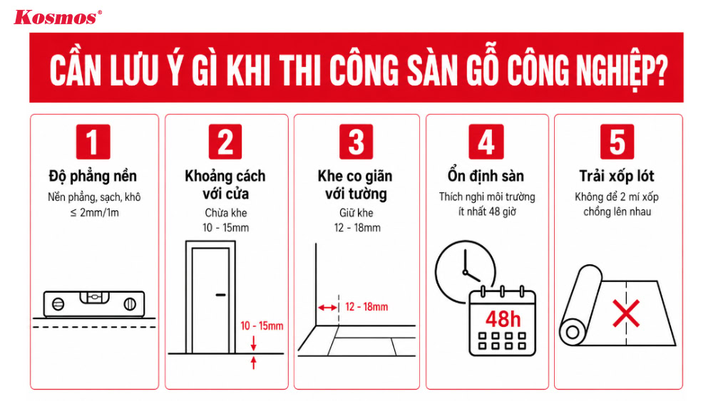 5 yếu tố cần lưu ý khi thi công sàn gỗ 5 yếu tố cần lưu ý khi thi công sàn gỗ