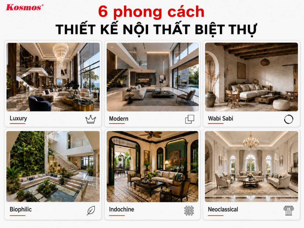 6 xu hướng thiết kế căn hộ biệt thự được ưa chuộng hàng đầu