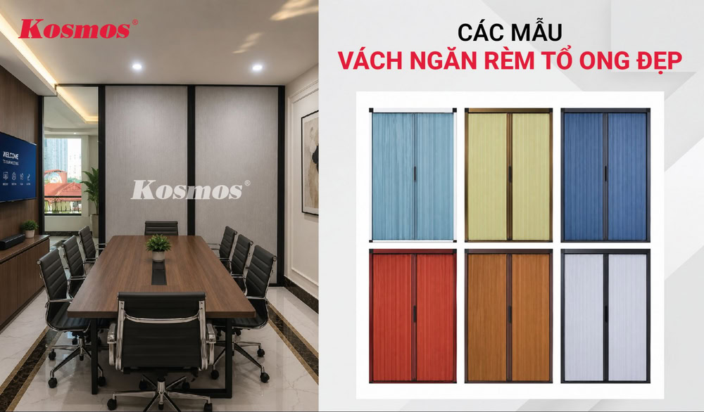 Bộ sưu tập mẫu mã vách ngăn rèm tổ ong đẹp