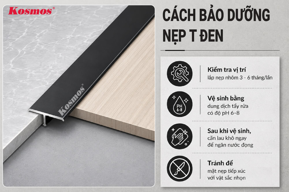 Cách bảo dưỡng nẹp đen chữ T Cách bảo dưỡng nẹp đen chữ T
