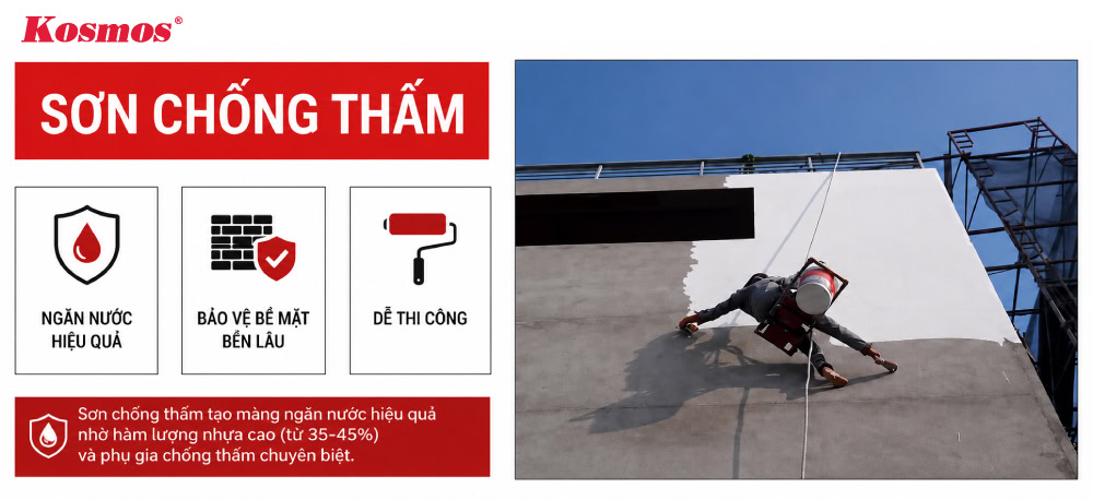 Đặc điểm sơn chống thấm