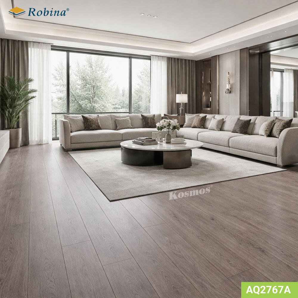 Hình công trình thực tế Robina Aqua AQ2767A lót sàn phòng khách Hình công trình thực tế Robina Aqua AQ2767A lót sàn phòng khách