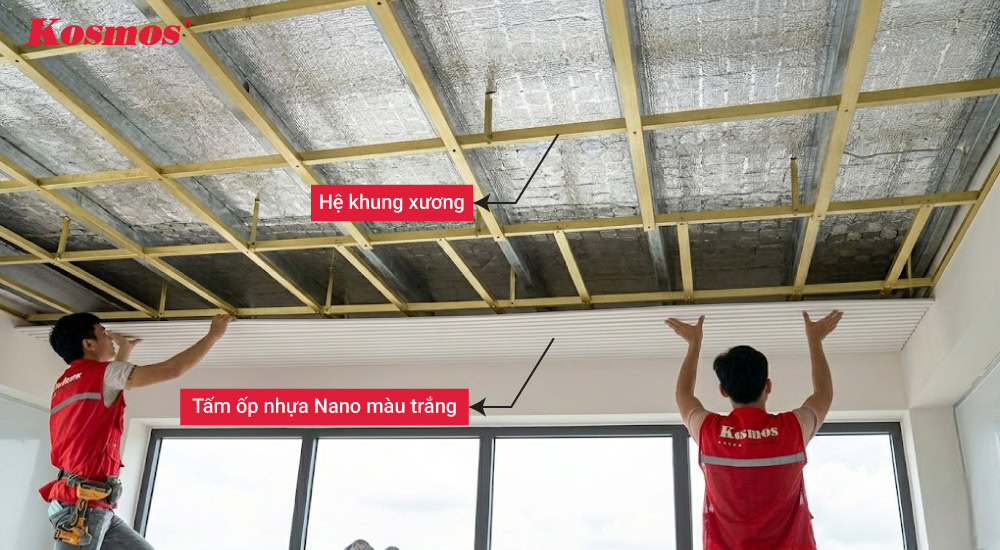 Kết cấu của trần nhựa Nano trắng Kết cấu của trần nhựa Nano trắng