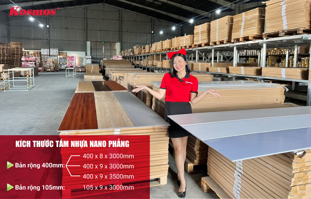 Kích thước của tấm nhựa Nano phẳng