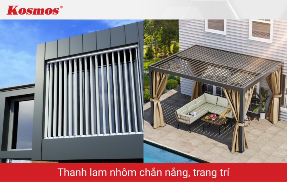 Lam nhôm là hệ thanh lam bằng nhôm dùng trang trí và che nắng cho công trình