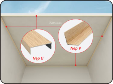 Lắp đặt nẹp U, V tạo khung bao trước khi lắp đặt tấm ốp nhôm