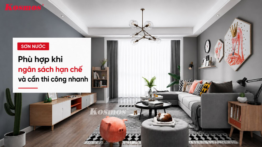 Lý do nên chọn sơn nước trang trí phòng khách Lý do nên chọn sơn nước trang trí phòng khách