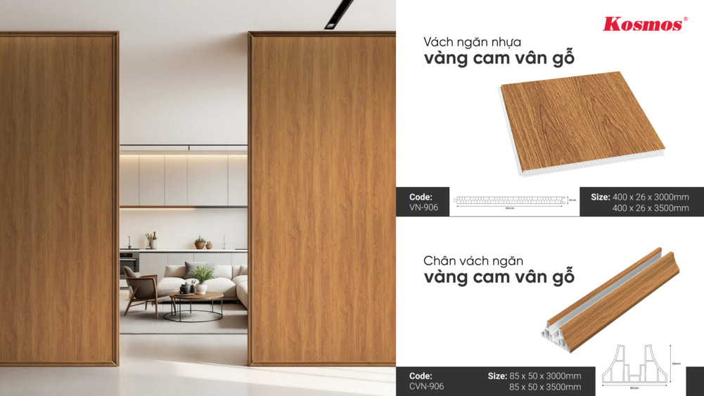 Một hệ vách nhựa hoàn chỉnh gồm tấm vách ngăn và chân vách ngăn