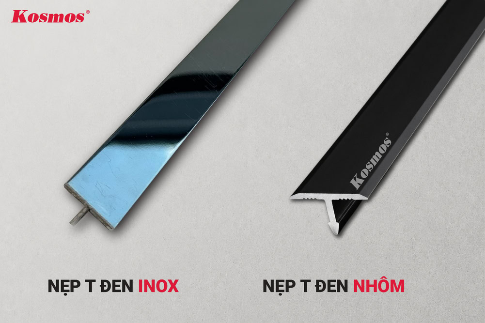 Nẹp T đen inox và nẹp T đen nhôm Nẹp T đen inox và nẹp T đen nhôm