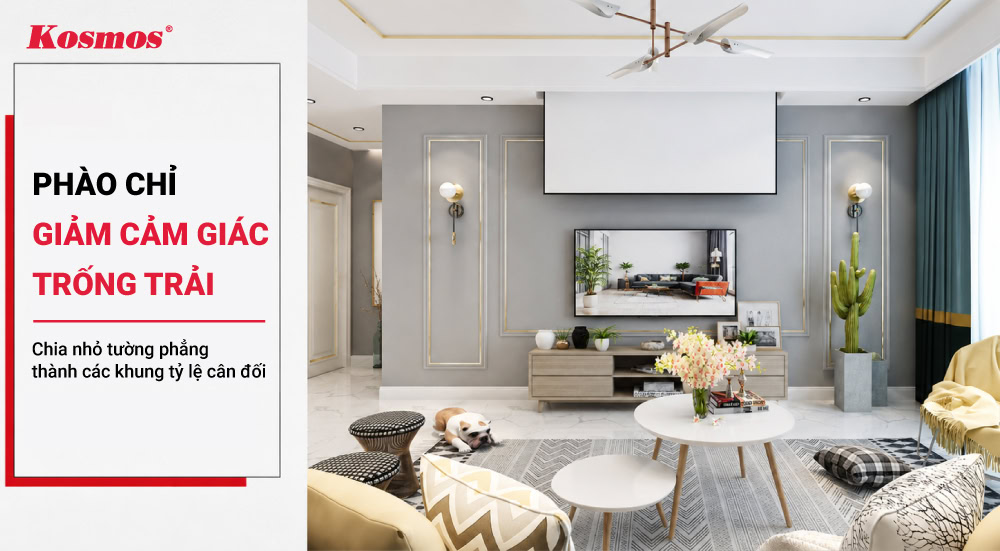 Phào chỉ giúp tường sơn bớt trống trải