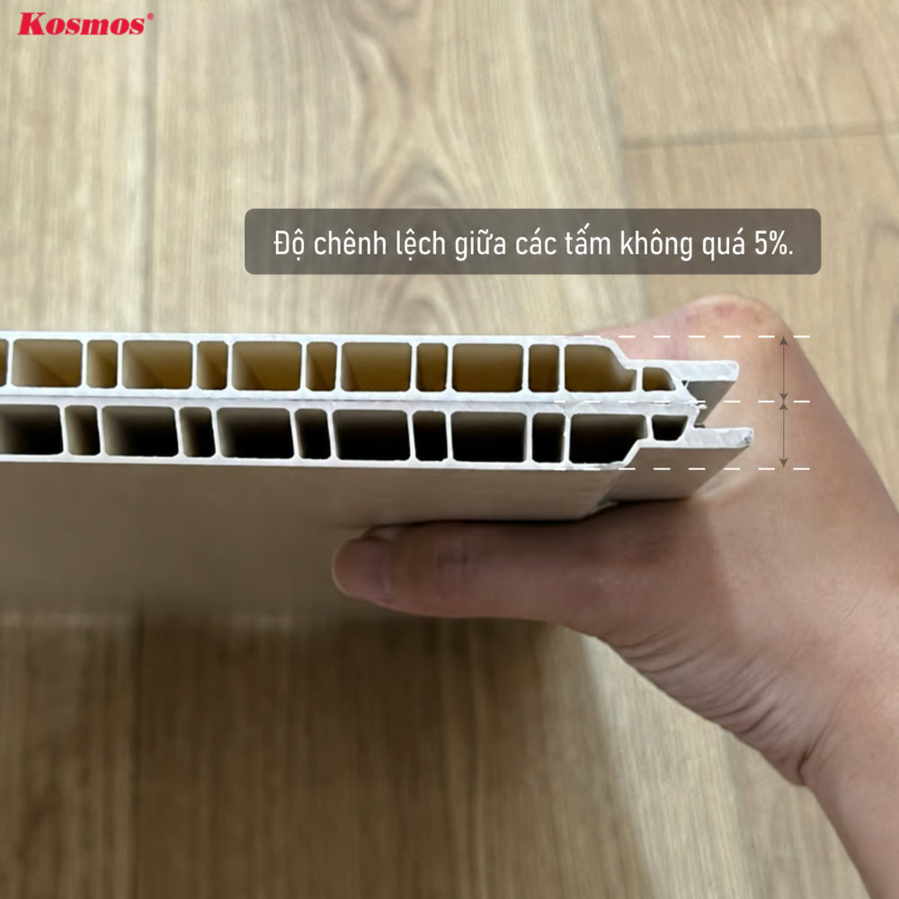 Sai số cho phép của tấm ốp nhựa Nano nằm trong khoảng ±5%