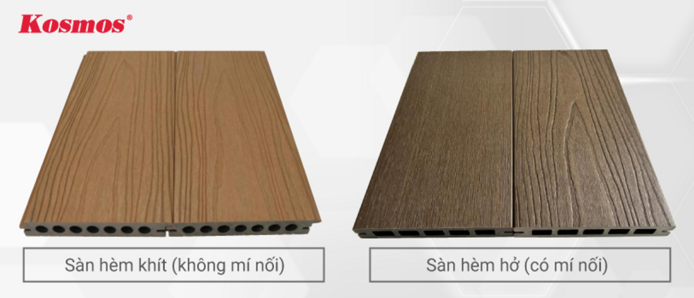 Sàn hèm khít và sàn hèm hở