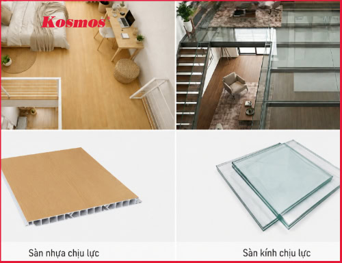Sàn nhựa chịu lực và kính chịu lực làm sàn khác nhau thế nào? Nên chọn loại nào?