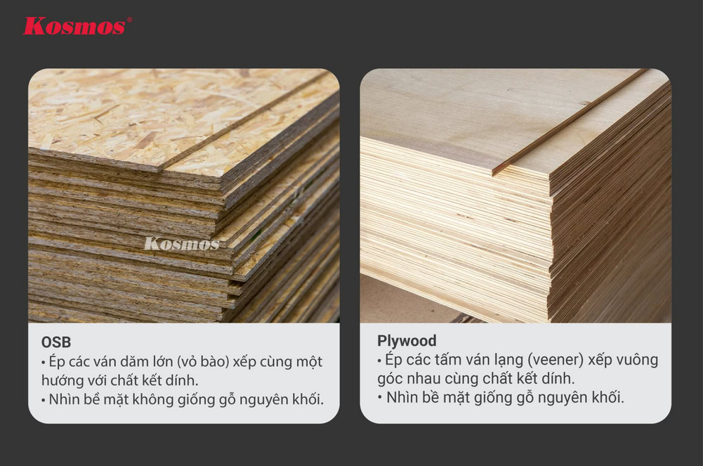 So sánh gỗ Plywood và gỗ OSB