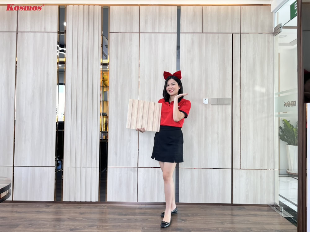 Tấm ốp nhựa đến từ Kosmos ốp vách không gian họp văn phòng