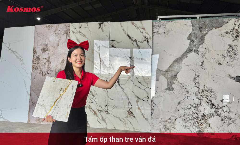 Tấm ốp than tre vân đá có bề mặt giả đá tự nhiên chân thật