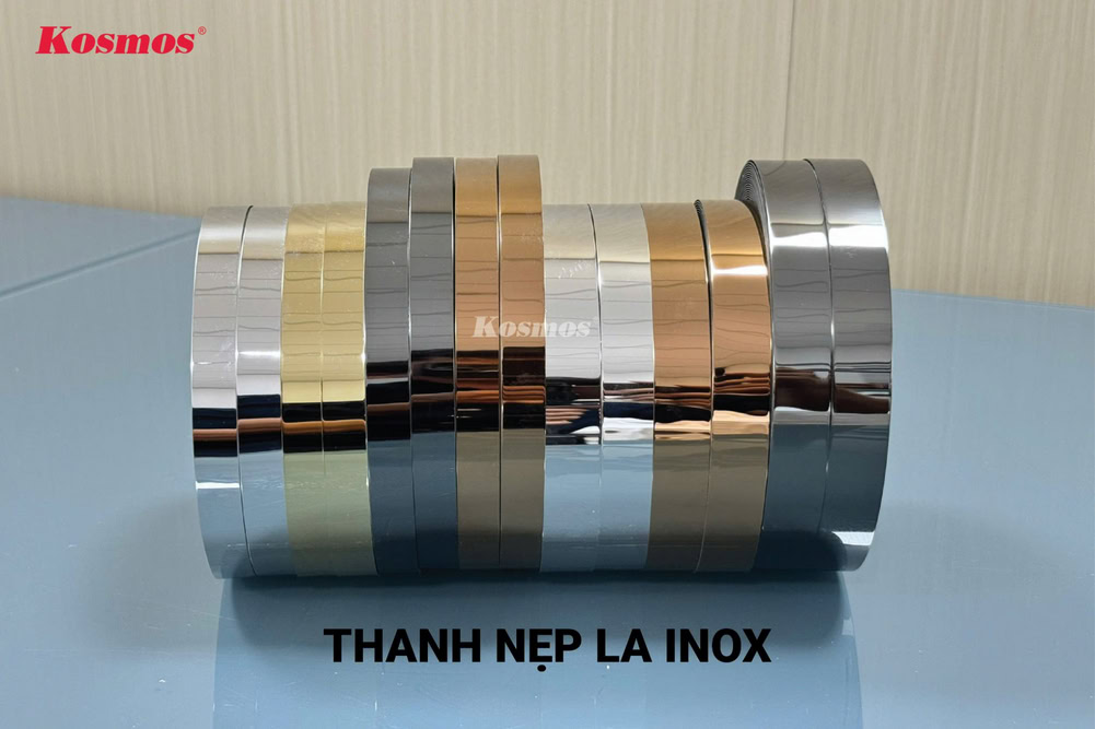 Thanh nẹp la inox trang trí (lập là inox, la inox cuộn)