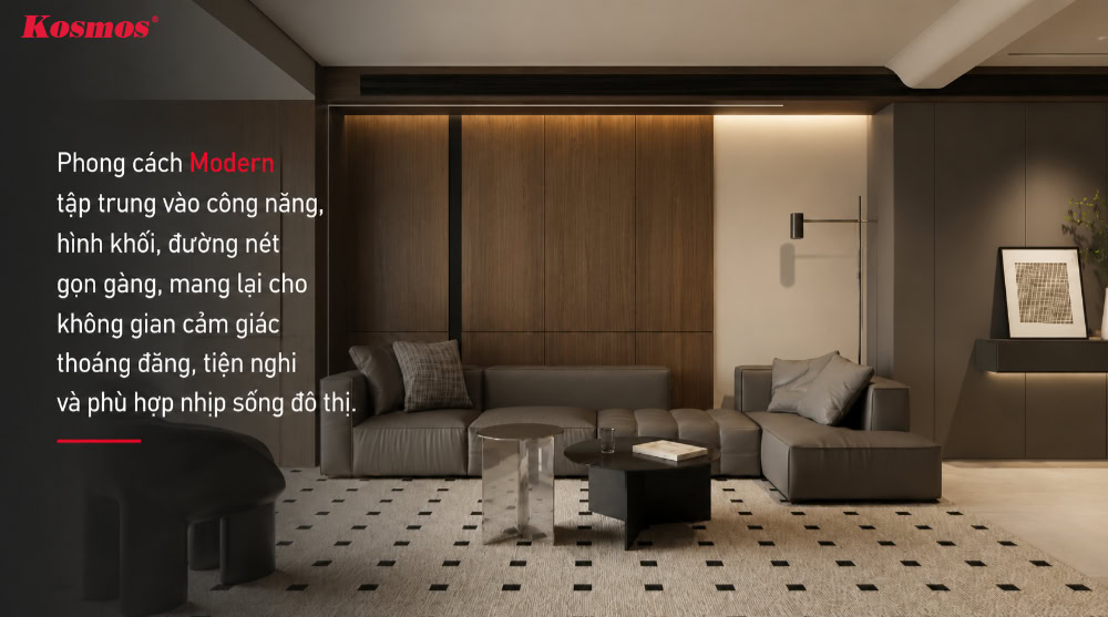 Thiết kế Hiện đại giúp công trình thêm tiện nghi, thoáng đãng