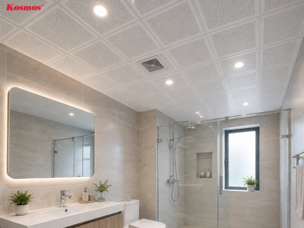 Trần nhôm Clip-in cho nhà vệ sinh hiện đại Trần nhôm Clip-in cho nhà vệ sinh hiện đại