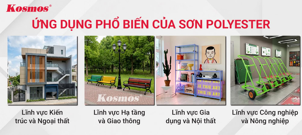 Ứng dụng phổ biến của sơn bột polyester
