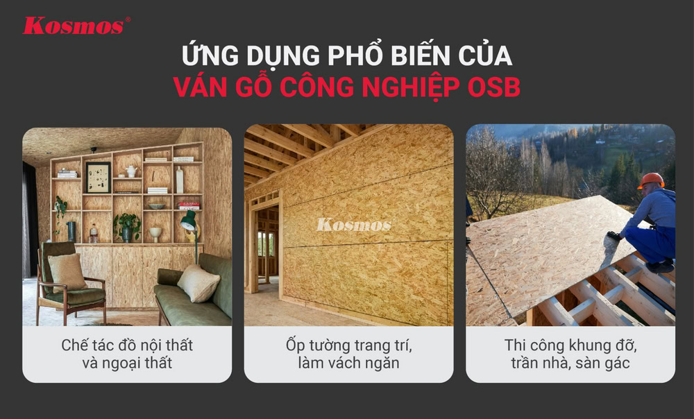 Ứng dụng phổ biến của ván gỗ công nghiệp OSB