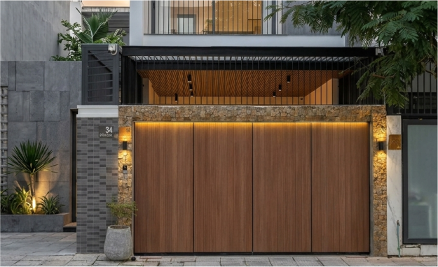 Ứng dụng tấm ốp nhôm sơn lăn ở cửa cổng
