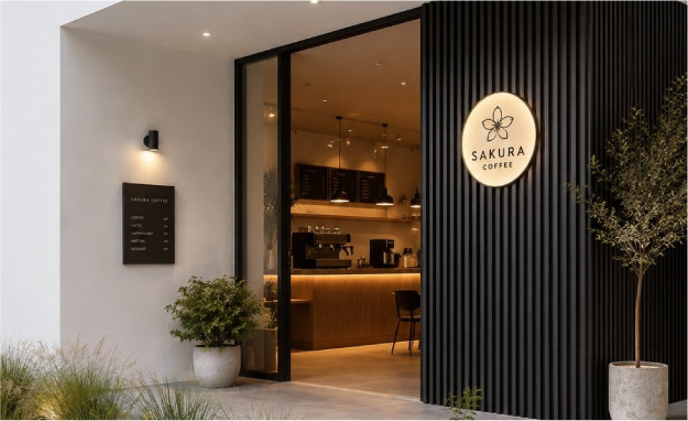 Ứng dụng tấm ốp nhôm sơn lăn ở quán cafe