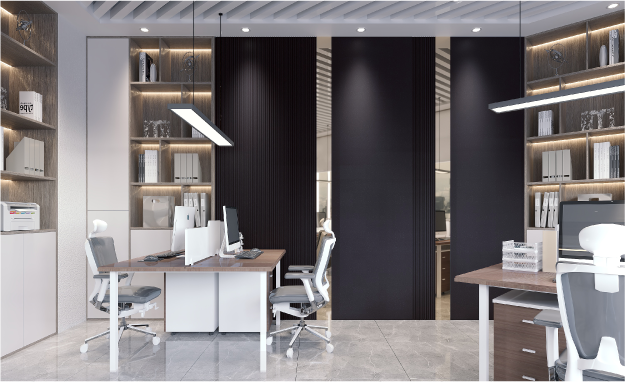 Ứng dụng tấm ốp than tre tại phòng làm việc