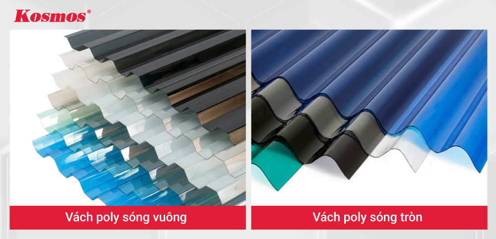2 biên dạng vách polycarbonate sóng