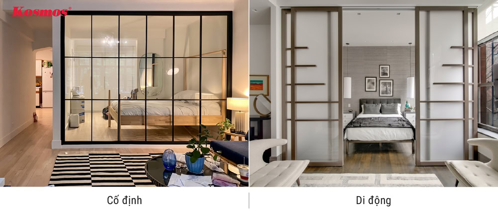2 loại vách nhôm kính phòng ngủ theo cơ chế hoạt động 2 loại vách nhôm kính phòng ngủ theo cơ chế hoạt động