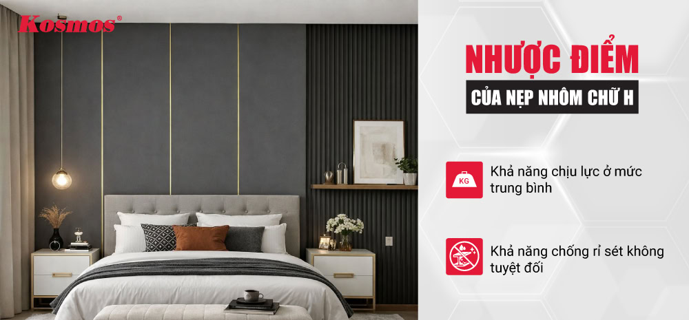 2 nhược điểm của thanh nẹp nhôm chữ H