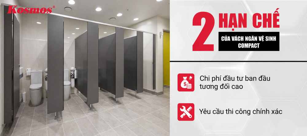 2 nhược điểm của vách ngăn compact nhà vệ sinh
