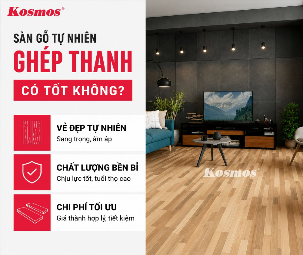 3 đặc điểm nổi bật của sàn gỗ tự nhiên ghép thanh