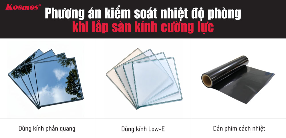 3 phương án kiểm soát nhiệt độ phòng khi lắp sàn kính cường lực 3 phương án kiểm soát nhiệt độ phòng khi lắp sàn kính cường lực