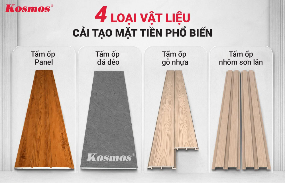 4 loại vật liệu cải tạo mặt tiền 4 loại vật liệu cải tạo mặt tiền