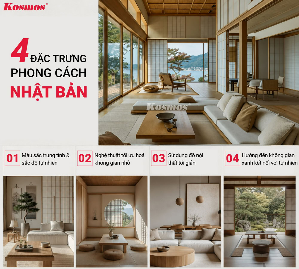 4 yếu tố đặc trưng của phong cách Nhật Bản