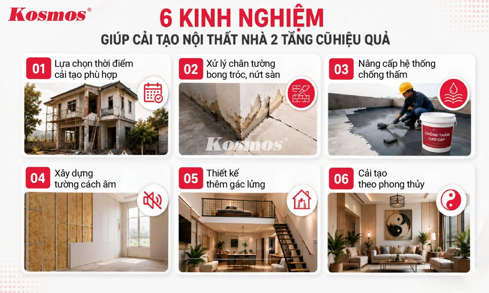 6 kinh nghiệm gia chủ nên lưu ý để quá trình cải tạo nhà 2 tầng cũ thuận lợi và hiệu quả 6 kinh nghiệm gia chủ nên lưu ý để quá trình cải tạo nhà 2 tầng cũ thuận lợi và hiệu quả