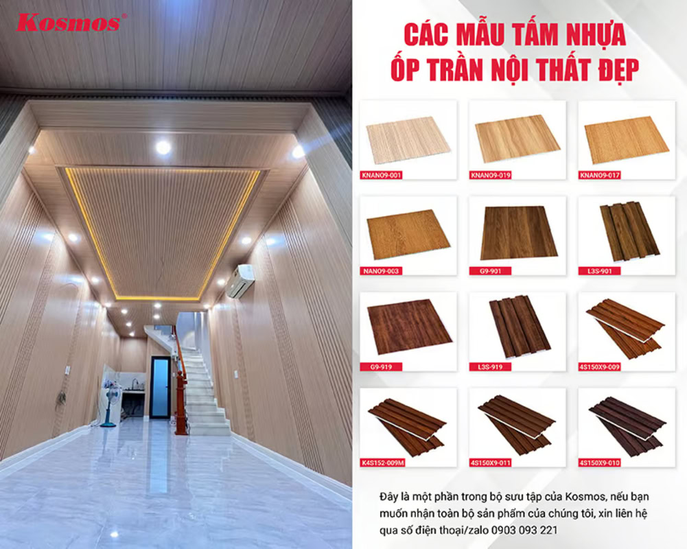 Bộ sưu tập các tấm nhựa Nano ốp trần nhà đẹp