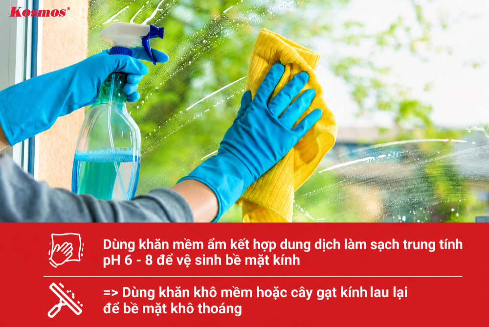 Cách vệ sinh giúp bề mặt vách trong suốt luôn mới, đẹp Cách vệ sinh giúp bề mặt vách trong suốt luôn mới, đẹp
