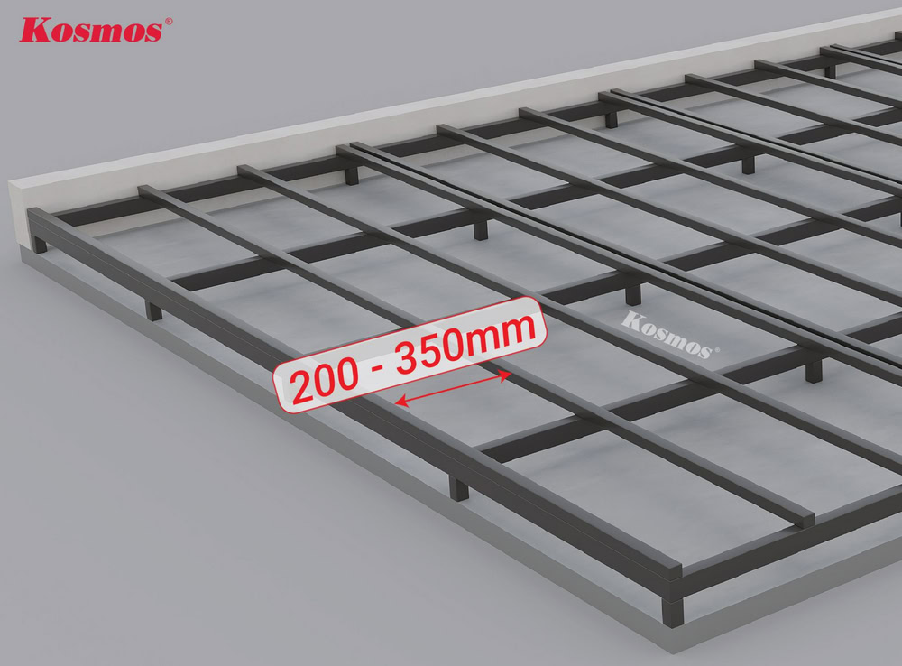 Khoảng cách chuẩn giữa các thanh khung xương sàn gỗ nhựa ngoài trời nằm trong khoảng 20 - 35cm