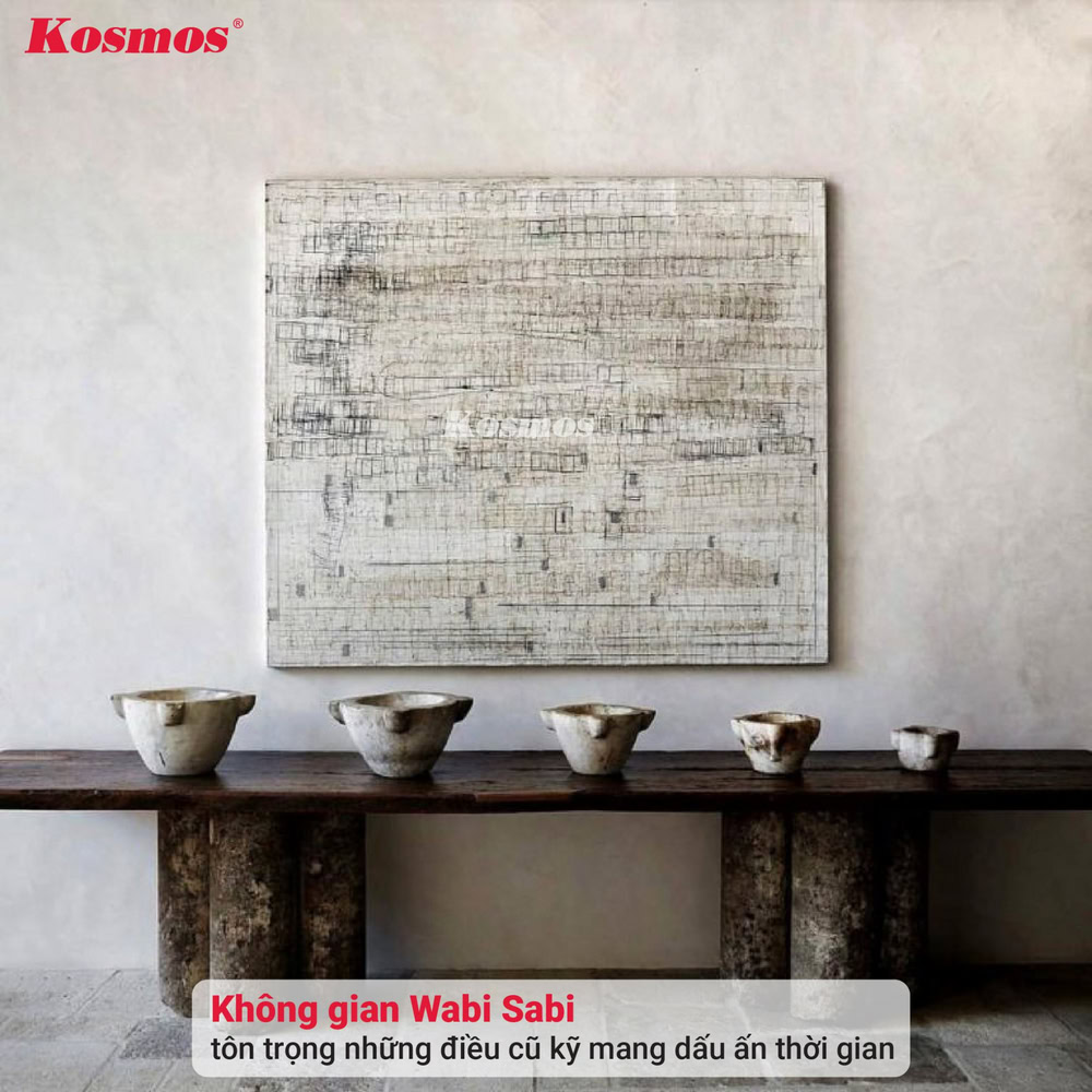 Không gian Wabi Sabi trân trọng vẻ đẹp mang dấu ấn thời gian