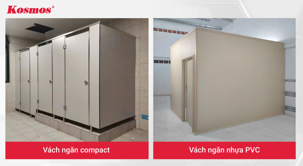 Mẫu vách ngăn compact và vách ngăn nhựa PVC