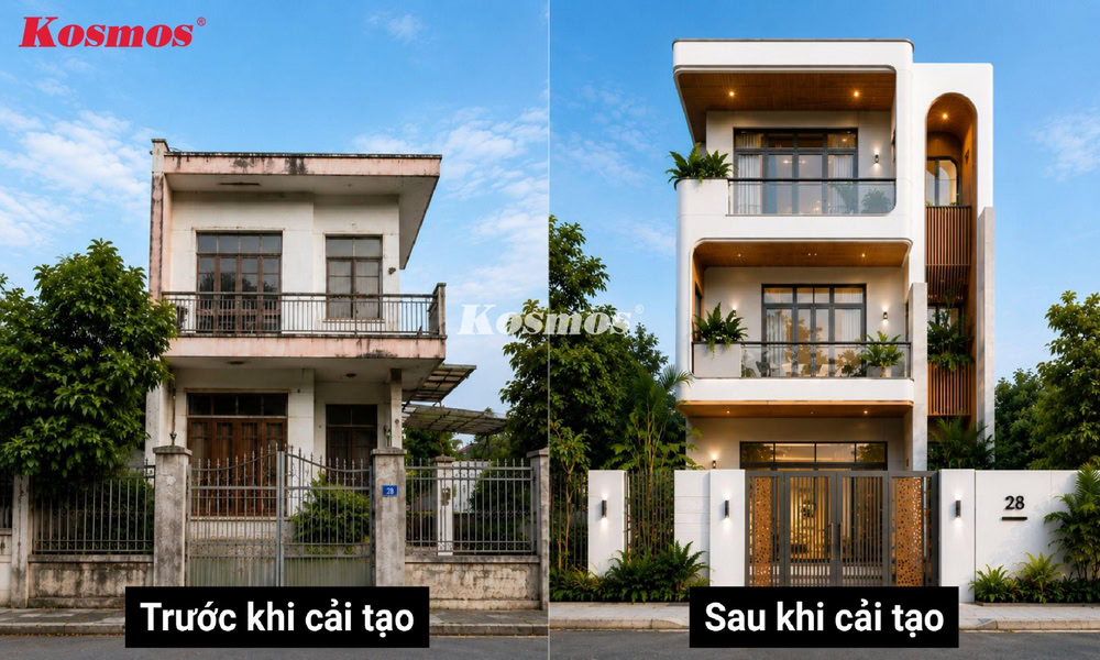 Nâng thêm tầng là giải pháp tối ưu để tăng diện tích sử dụng cho nhà 2 tầng hiện hữu Nâng thêm tầng là giải pháp tối ưu để tăng diện tích sử dụng cho nhà 2 tầng hiện hữu
