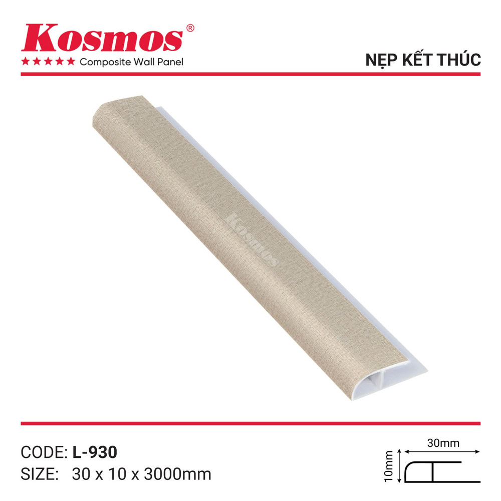 Nẹp kết thúc L-930 vân vải vàng nhạt