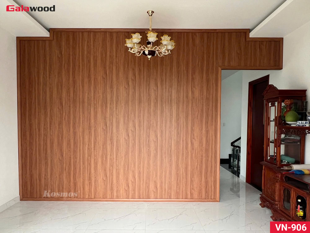 Ngăn phòng khách bằng tấm vách ngăn nhựa giả gỗ VN-906MX3M