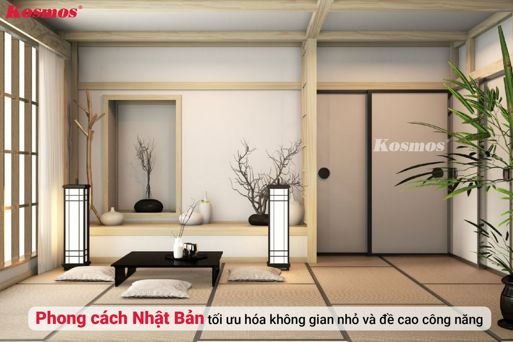 Phong cách Nhật Bản tối ưu hóa không gian nhỏ và đề cao công năng