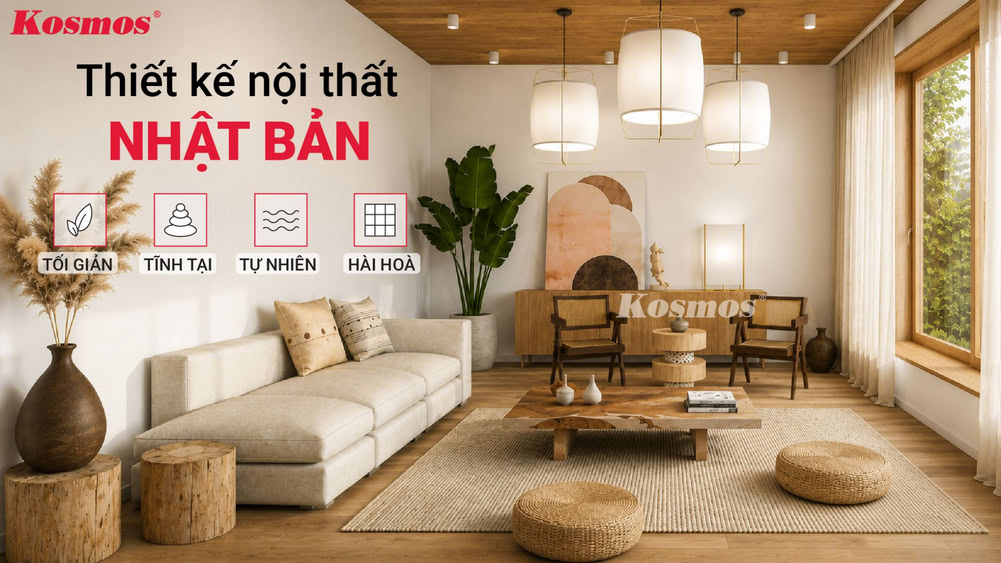Phong cách Nhật Bản ưu tiên sự tối giản, tĩnh tại, tự nhiên và hài hoà