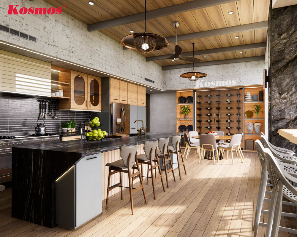 Phong cách trang trí Wabi Sabi kết hợp cùng phong cách Modern Luxury trong không gian sống